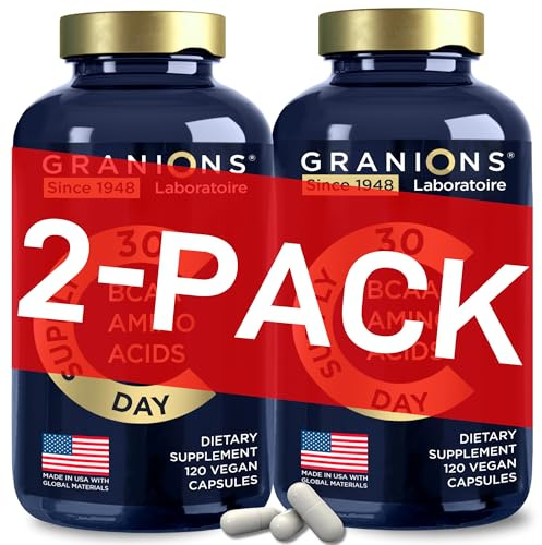 Essential Amino Acids Supplement for Men & Women - All 9 BCAAs EAA Supplements Formula - Leucine Amino Acid, Lysine, Tryptophan, Advanced Amino Energy & Muscle Recovery - 240 Vegan BCAA Capsules