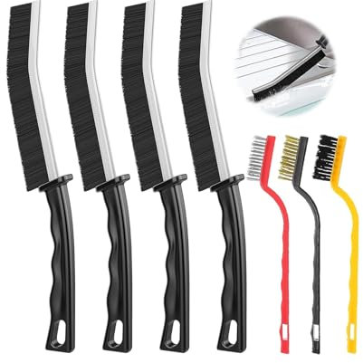 ATSGLZN 7PCS Brosse a Joint Carrelage, Brosse de Nettoyage des Interstices pour Salle de Bain Cuisine Toilettes n'importe Quelle Rainure de Fenêtre