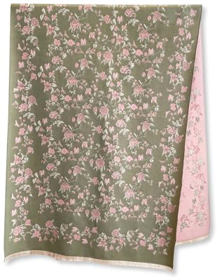 LumiSyne Invierno Bufanda Chal De Cachemira Para Mujer Doble Cara Bicolor Romántico Estampado De Rosas Bufanda Reversible Con Borla Grande Pashmina Fulares Larga Bufanda De Cuello Grueso Cálida Estola