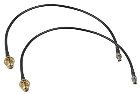 Futheda 2 st 30 cm/11,81 tum kontakt TS9 hane till SMA hona adapterkabel Pigtail koaxial RG174 antenn förlängningskabel för extern antenn 4G LTE WiFi-router Huawei 5G CPE PRO Netgear modem hotspot