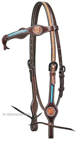 Horseman´s Tack Westerntrense m. türkisen Blumen