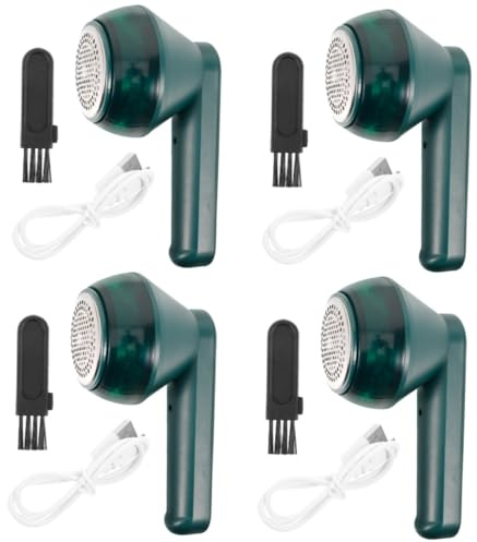 Healvian 4piezas Afeitadora De Pelusa Eléctrica Usb Recargable Removedor De Lint Portátil Para Ropa y Sofás Cortador De Para Suéteres y Herramienta De Limpieza De Tela