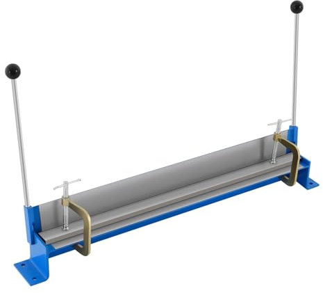 Piegatrice Manuale per lamiera, utensile piegatrice per Macchina piegatrice con 2 Morsetti a Forma di C, piegatrice Manuale per Tubi per Piegatura a 90°, Lunghezza di Piegatura 76 cm, Spessore 1,2 mm
