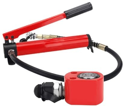 Martinetto a basso profilo con pompa manuale, kit cilindro idraulico, martinetto con capacità 30 t con pompa manuale CP-700, diversi angoli di utilizzo, per la costruzi(Size:20T jack+CP-180 hand pump)