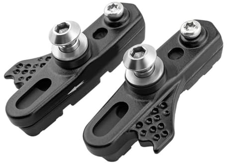 QOXEZY Aluminiumlegering för cykelbromsklossar för vägcyklar, slittåliga utbytbara bromsblock med dräneringsmönster, svart