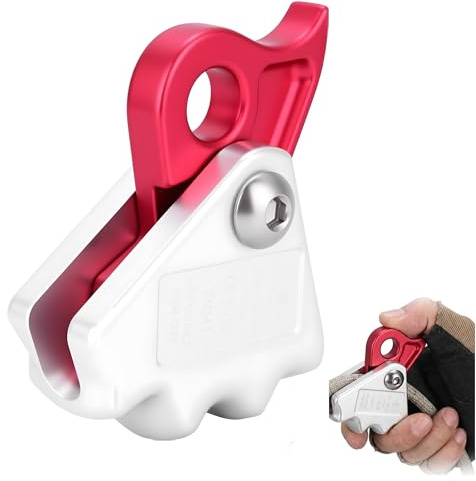 GWAEPU Dispositif de descente d'escalade : dispositif de rappel à freinage automatique 15KN avec frein à corde pour l'escalade et le travail en hauteur adapté à la corde en aluminium de 10 à 12 mm