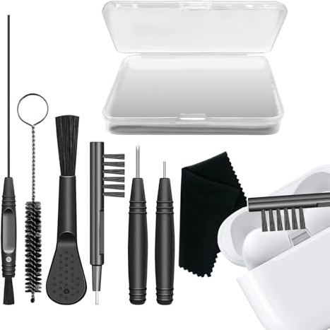 Kit pulizia auricolari - Spazzole per auricolari, strumenti multifunzionali | Spazzola per la pulizia 'amplificatore acustico con salviette asciutte per cacciavite, kit di manutenzione degli auric