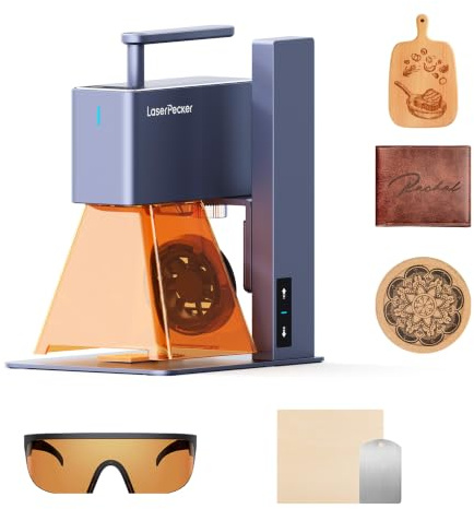 LaserPecker 2 Laser Engraver Portable & Beginner-Friendly | Works with wood, leather, cork, rubber, paper, glass, acrylic, anodised aluminium, coated aluminium, stainless steel and more