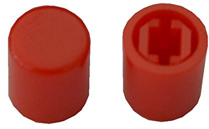 B2Q Schalterkappe Gerätekappe Schalterknopf A03 Kappe rot 2 Stück (0063)