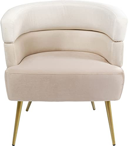 Kare Design Sessel Sandwich, Beige, 74x65x64 cm, Polstersessel, Cocktailsessel, Samtoptik, Wohnzimmer