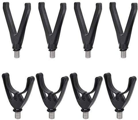 Angelrutenhalter, 8PCS Rutenauflage Anti-Skid und langlebiges Angelzubehör, Angelrutenhalterkopf, V/U-Form Wildfischen für Alle Rutenhalter Rutenständer Rod Pod und Bank