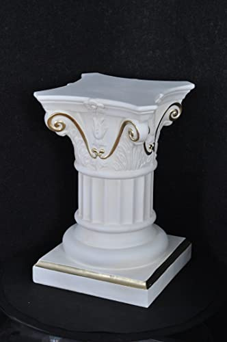 Cinar Colonna decorativa in stile meandro, 55 cm, multifunzione, dipinto a mano, prodotto in Europa