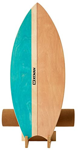 XCMAN Surf Balance Board Trainer mit Rolle, Halbkugel und Balance Ball, Stabilitätstrainer für Erwachsene und Kinder, Balance-Board zum Surfen, Snowboarden, Hockey, Yoga-Training
