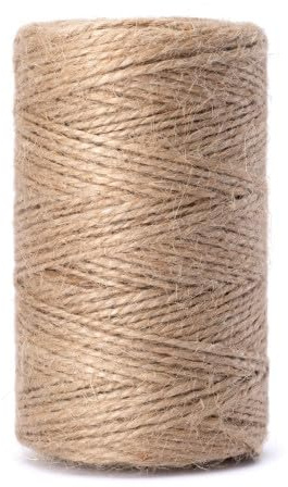 GARDENIX Cuerda de Yute de 150 m de Fibra Natural, 1,5 mm, 100% Biodegradable, para Manualidades, decoración, Embalaje de Regalo, como Fibra Natural, para jardín (150 m de Longitud, 1,5 mm de Grosor)