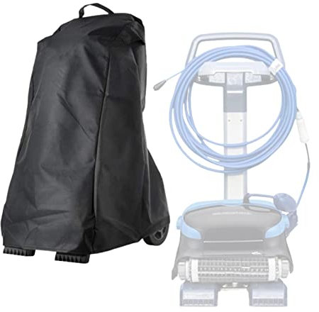 Cubierta para Robot de Piscina Dolphin, Cubierta Antipolvo Impermeable para máquina de succión Limpiador de Piscinas, protección de máquina de Limpieza recubierta de Plata 420D, con cordón de asa