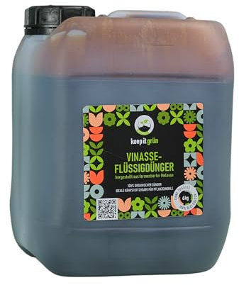 keep it grün Bio Flüssigdünger für Gemüse, Kräuter, Rasen & Zimmerpflanzen (6kg) – organisch, ergiebig & nachhaltig auf Basis von Vinasse, inkl. Messbecher & Dosierhahn