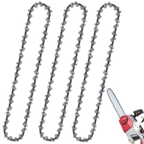 Paquete de 3 cadenas de repuesto para motosierra de 8 pulgadas, mini cadena de repuesto para motosierra de 8 pulgadas, 45 eslabones de transmisión, cadenas de motosierra
