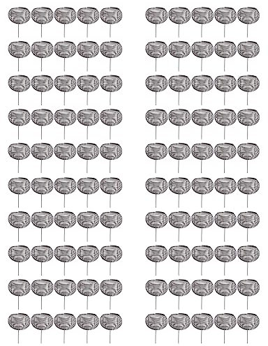 DUIMIMI 100 pièces Panier d'engrais pour bonsaï en Acier Inoxydable, Outils de boîte de Nutrition sphérique pour Plantes succulentes, orchidées, bonsaï, Plantes, Jardin, pelouse