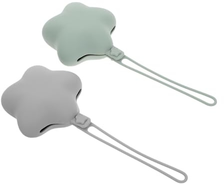 Toyvian 2 Piezas Caja de Almacenamiento de Silicona para Chupete Funda de Silicona Portátil para Chupete Accesorios de Limpieza para Bolsa de Pañales