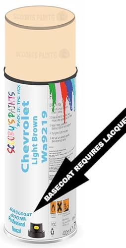Aerosol Spray Paint Compatible with Chevrolet Light Brown Wa9219 Available in Direct Gloss, Cellulose or Basecoat (Basecoat Aerosol)
