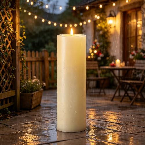 Ketom D10 x H30 CM Candele LED Fiamma Oscillante Grandi, con Telecomando