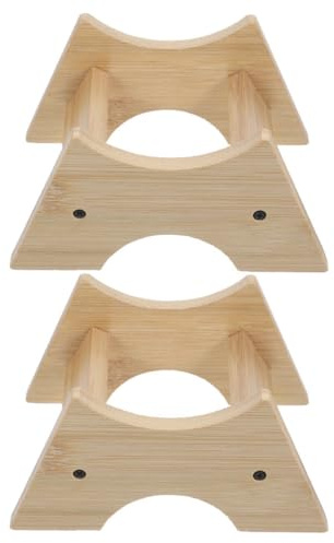 RUNROTOO 2 Stück Holzständer für Getränkespender und Flaschen Universelle Passform mit Elegantem Design Geeignet für Weinfässer und Wasserkrüge im Haushalt und Events