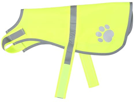 Milisten Chaleco Reflectante Fluorescente para Perros, Cómodo y Ajustable, Adecuado para Correr y Caminar al Aire Libre