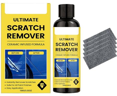 Rimuovi per Veicoli | 100g Lucidante Universale Con 5 Panni,Riparazione Auto,Per Dettaglio E Restauro, Lucentezza A Lunga Durata, Adatto A Veicoli, Berlina, Automobile, Casa E Officina