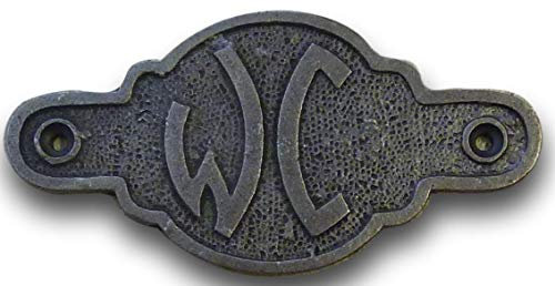 Bowley & Jackson French cast metal WC toilet door sign