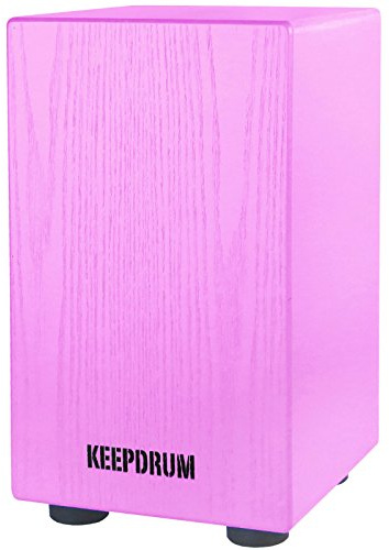 keepdrum DC1M PK Junior Cajón para niños Taburete de batería Rosa