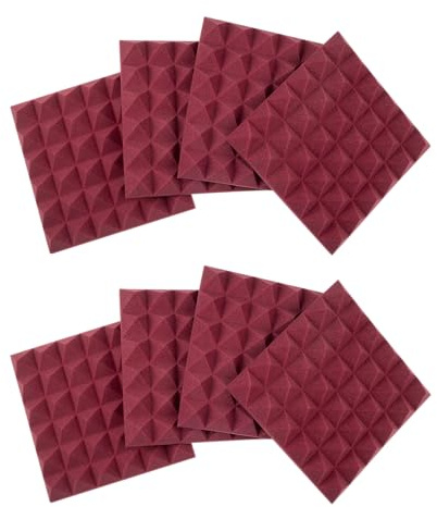 Gator Frameworks GFW-ACPNL1212PBDY-8PK 8 Burgundy 12x12 Acous Panel