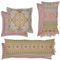 Pip Studio Dekokissen Majorelle Carpet Pink Blumen Blüten Wendeoptik Geblümt Streifen Gestreift Rosa Perkal Zierkissen, Größe:45 x 45 cm