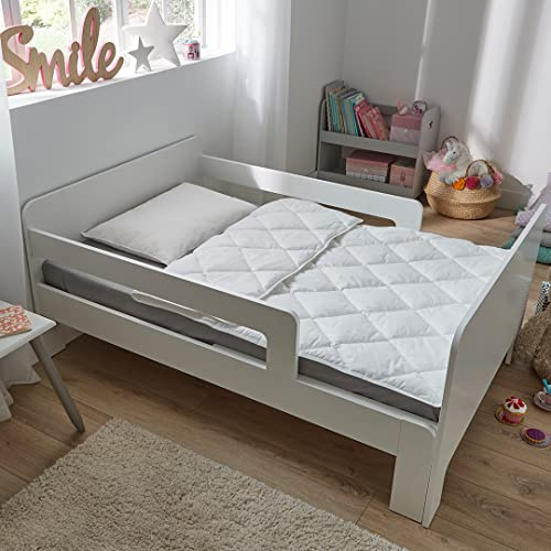 DODO - Couette Bébé Baby Soft 75x120 cm - Garnissage Fibre Creuse Siliconée 175g/m² - Anti-acariens - Enveloppe 100% Coton - Lit bébé - Piquage Petits Losanges - Lavable 40°C
