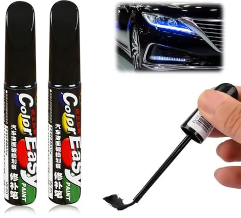 MagiSel Pennarello Copri Graffi Auto, Vernice per Ritocco di Carrozzeria, Penna per Riparazione Graffi, 2 Pezzi (Nero)