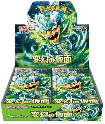 Pokémon Card Game Scarlet & Violet Expansion Pack Mask of Transformation Box - 1BOX with 30 Packs, 5 Cards per Pack, 101 Types + Random Included (Japanese Version)