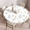 Highdi Tischdecke Abwaschbar Rund 120cm, Elastisch Druckbar Tischdecke Outdoor Lotuseffekt Tischdecken Table Cloth für Garten Restaurant, Ideal für 100cm-110cm
