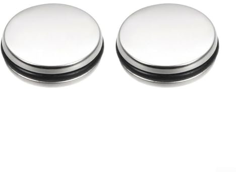 Tapón de drenaje de 35 mm, clic hacia arriba, para desagüe de lavabo de baño, tapas de clic fáciles de instalar, de acero inoxidable, fácil instalación (2 unidades)