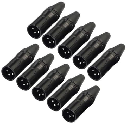 Okeeyseda 10 DIY 3 stift XLR adapter XLR- flyguttagskontakt svetshuvud mikrofon kabelkontakt (hane)