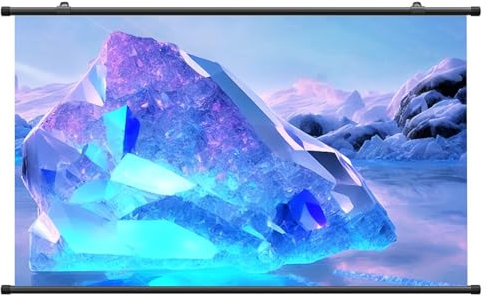 Projector Screen Foldable 70 Inch Frame 16:9 HD 4K Anti-Crease Portable Projection Screen, Mobile Projection Screen Lightweight Carry, for Schools Meeting Conference Indoor Outdoor Use(16:9,60)