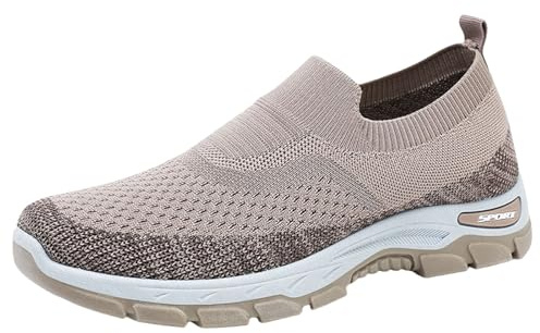 Chaussure Orthopedique Femme - Basket sans Lacet Femme Chaussures Légères Shoes Plateforme Sneaker Semelle Souple Shoe Respirant Chaussure Tendance Sneakers Slip-Ins-Grand Entry Chaussures