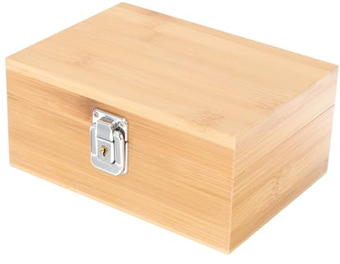 ibasenice Estuche Humidor Compacto para Cigarros 1 Unidad Madera Natural 17.9x8.3x12.7 Cm Portátil Resistente para Viaje Almacenamiento Seguro y Conservación de Cigarros