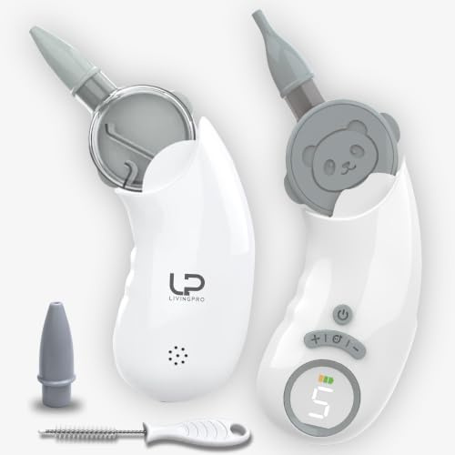 LIVINGPRO Electric Nasal Aspirator, 70kPa Suction, Baby Friendly Design