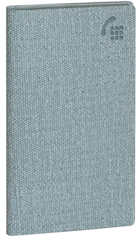 Exacompta - 132825E - Adressbuch Tailor - 9 x 17,5 cm - 96 Seiten - Abnehmbarer Einband in Textiloptik - farblich sortiert