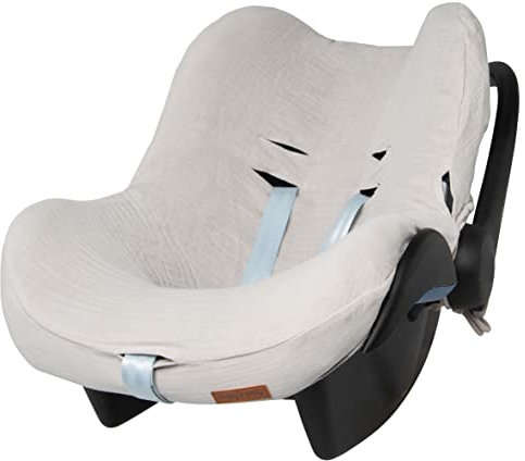 Baby's Only - Bezug Babyschale Breeze - Gruppe 0+ - Für Maxi-Cosi - Atmungsaktiven Babyschalenbezug - Schonbezug Autositz - 3-Punkt-Gurte - Sommerbezug für Jungen und Mädchen - Warm Linen