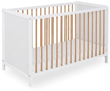 Kindsgard Kinderbett godnat 60 x 120 cm Bicolor - Kiefernholz - Mit Lattenrost - Rausfallschutz Kinderbett - 3-fache Höhenverstellbarkeit