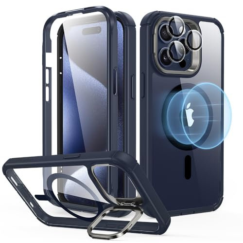 ESR for iPhone 15 Pro Max Case, Full-Body Shockproof MagSafe Case, Military-Grade Protection, Armor Series, Clear Dark Blue