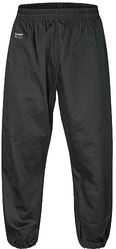 BAY Kung Fu Hose mit Bündchen SCHWARZ Tai Chi Wushu Wu SHU Wing Tsun Chun WT aus Baumwolle Kampfsport Selbstverteidigung Kampfsporthose Yoga Pumphose Traditionell (S)