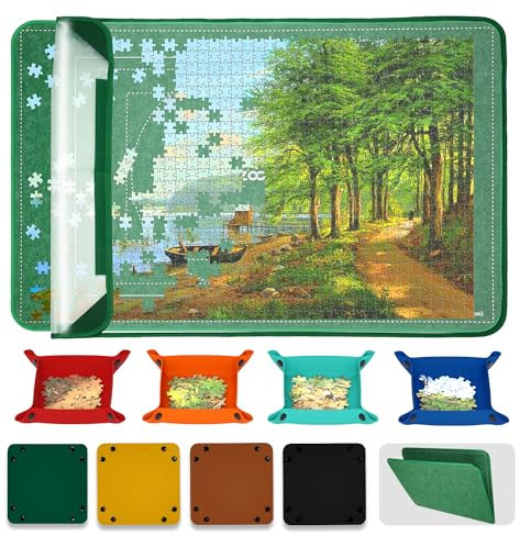 MOZOOSON 1500pcs Puzzles, Folding Puzzle Board, Jigsaw Accessories for Moving and Storing, 37.4 x 25.6 Inches