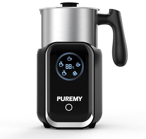 Elektrischer Milchaufschäumer 5-in-1 600 ml Milchaufschäumer, Abnehmbarer Automatischer Milchschäumer, Temperaturkontrolle Spülmaschinenfest, für Latte, Cappuccino, heißen und kalten Milchschaum