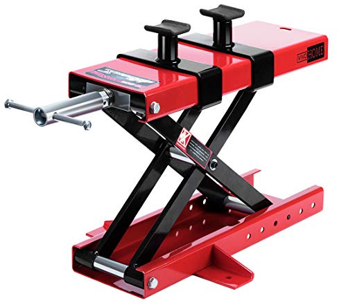 VIVOHOME Motorcycle Lift 1100 LBS, Motorcycle ATV Scissor Lift Jack with Saddle and Safety Pins, Center Scissor Lift Jack for Dirt Bikes, Cruiser Bikes, Touring Motorcycles